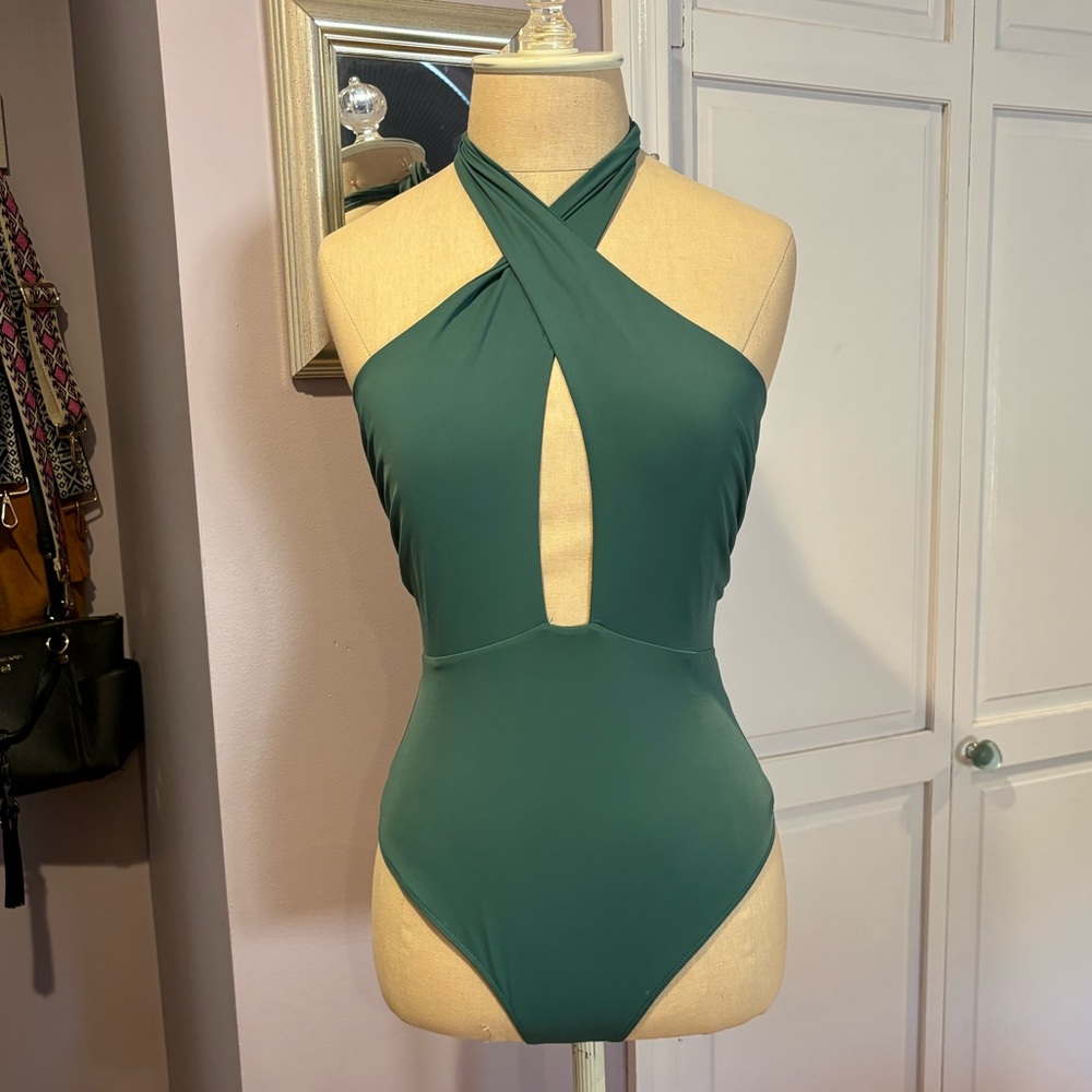 Green Halter Bodysuit